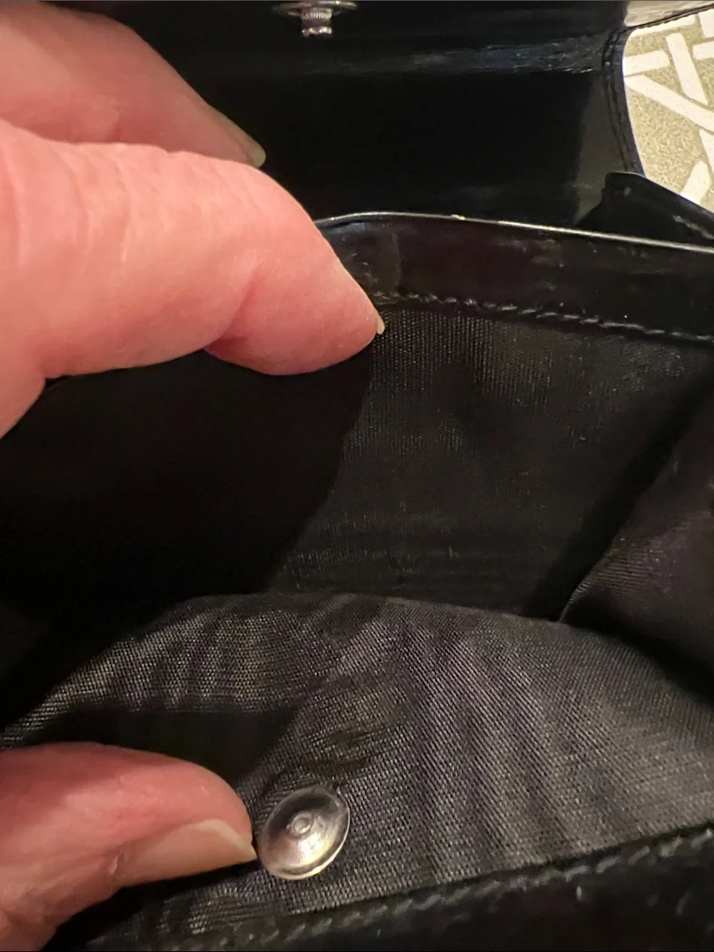 Prada Black Leather Men's Bifold Wallet with Embossed Logo